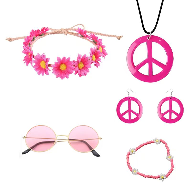 Women'S Accessories In The 60S - Набор аксессуаров для костюма хиппи PESENAR,