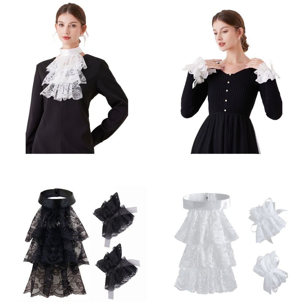 Women'S Victorian Accessories - Модный викторианский кружевной жабо-воротник, съемный однотонный