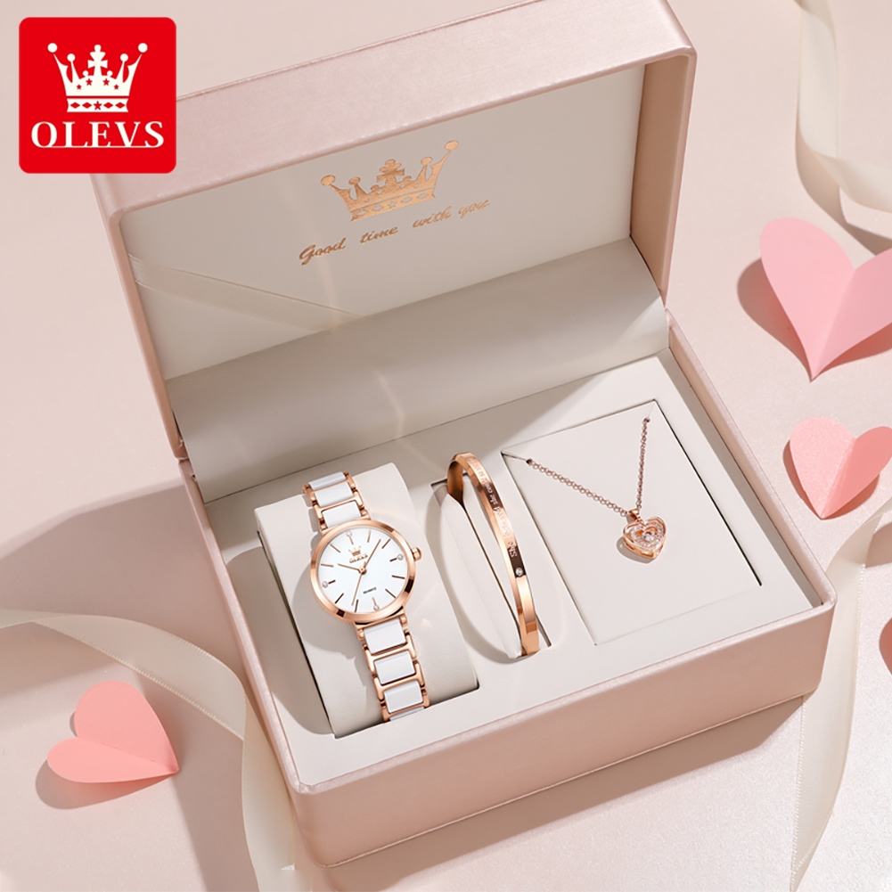 Women Accessories Gift Box - OLEVS женские часы 5877, роскошные элегантные