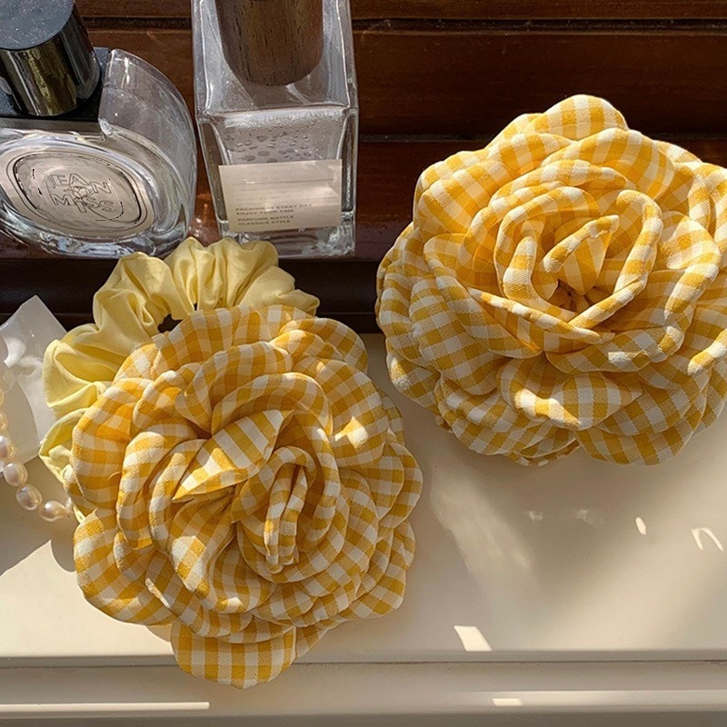 Women'S Yellow Accessories - Женская заколка для волос в клетку