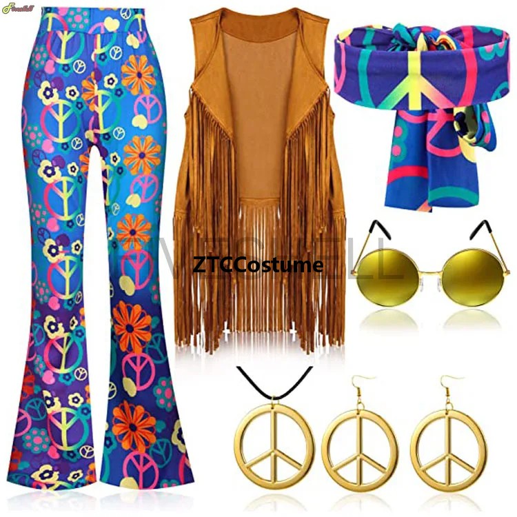 Костюм в стиле хиппи для женщи – обзор и цена Women'S Accessories In The 60S